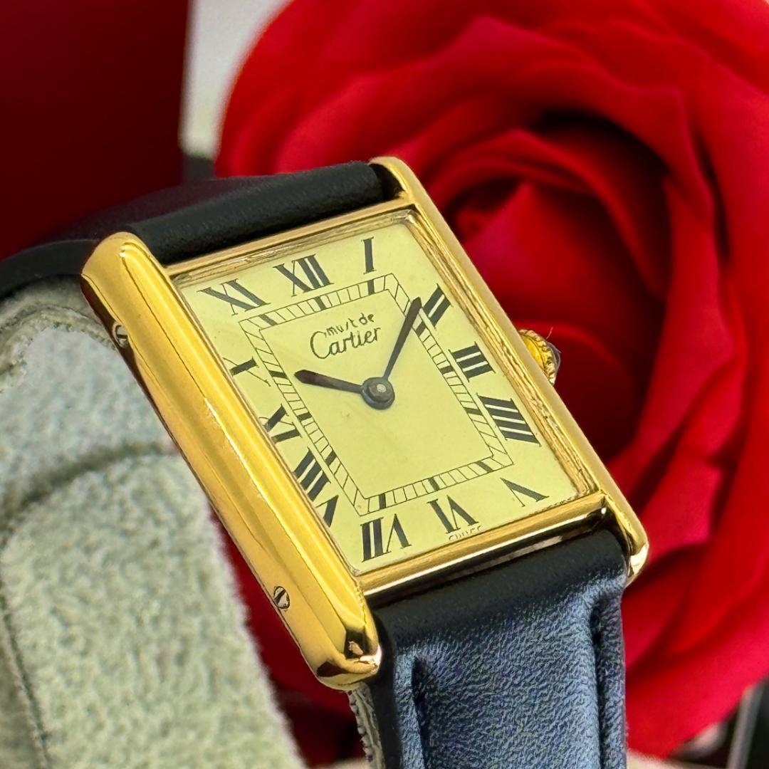 新品仕上済み カルティエ マストタンクLM 手巻き 稼働 腕時計