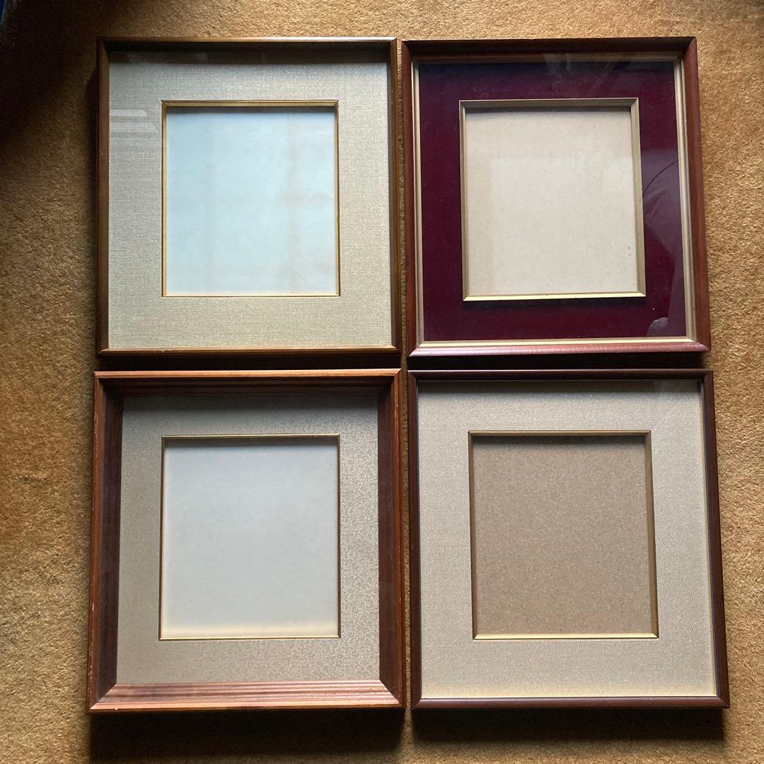最高級色紙額縁4枚セット サイズ 約45×42×4〜5cm