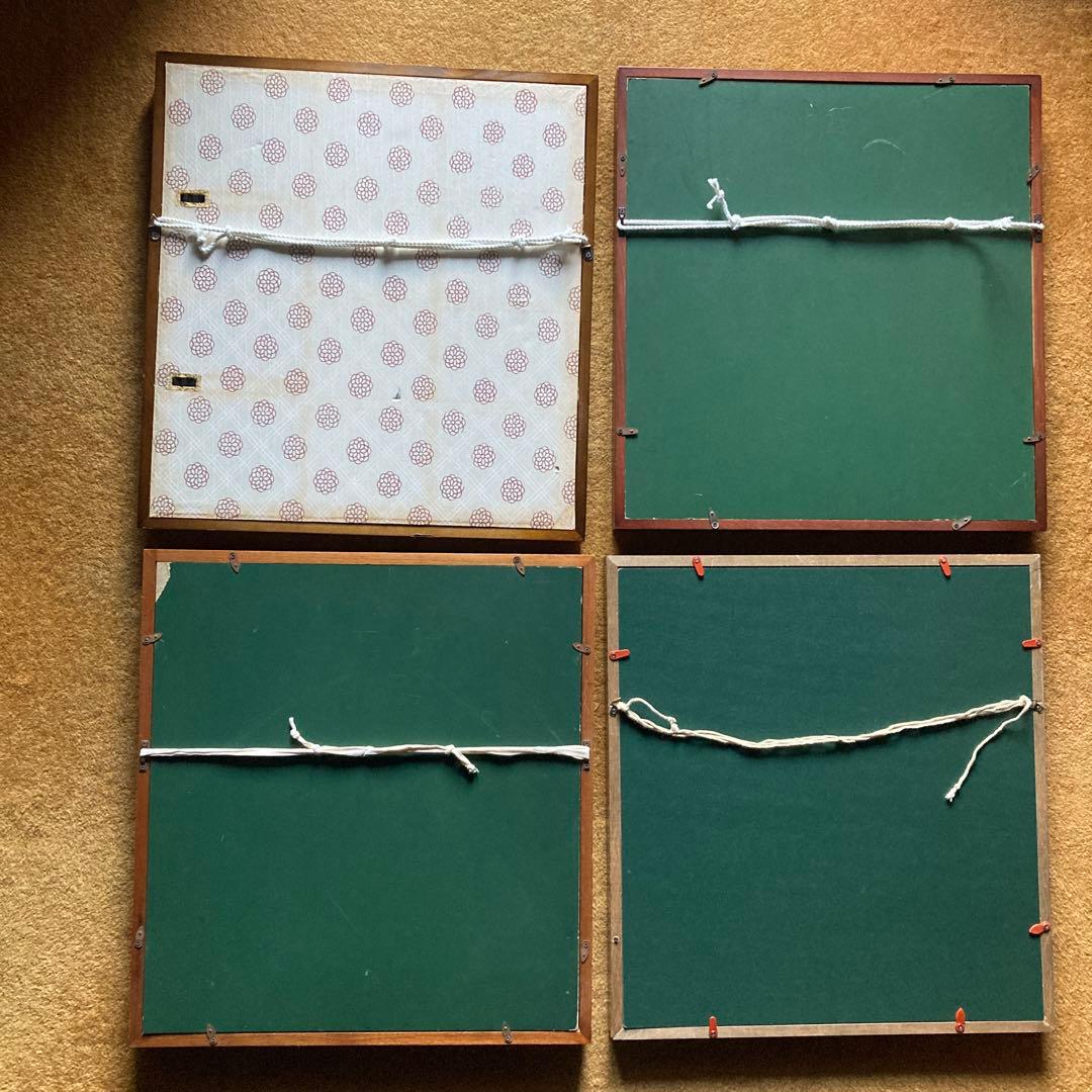 最高級色紙額縁4枚セット サイズ 約45×42×4〜5cm