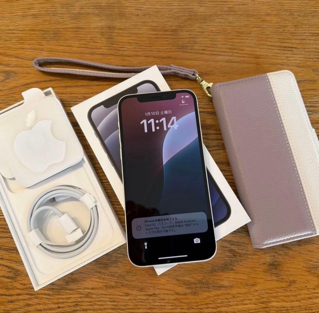 iPhone12★ホワイト★64GB★SIMフリー★純正充電ケーブル、ケース付き