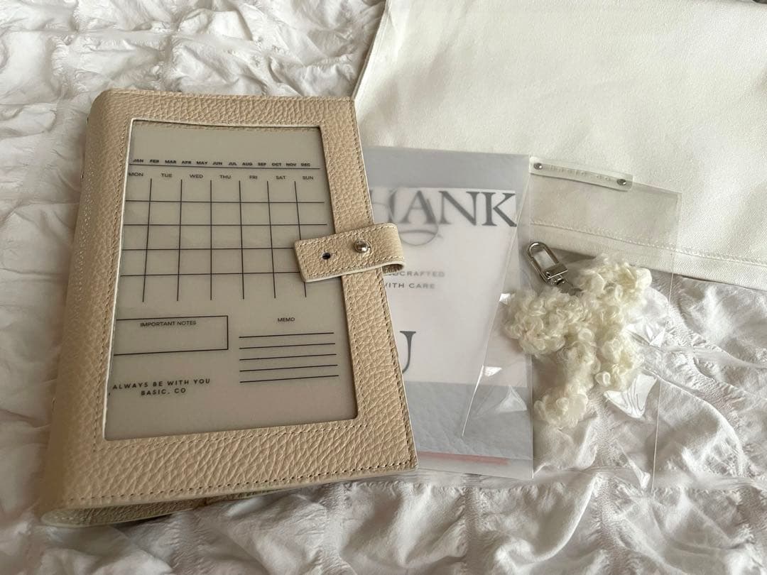 1点のみ 韓国 バインダー 牛革 現金 貯金 リフィル