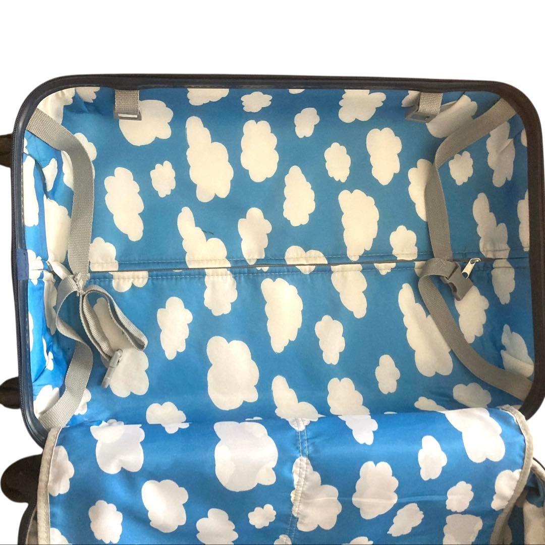 J様　カステルバジャック✨キャリーケース　スーツケース　ブルー　総柄　鍵付き