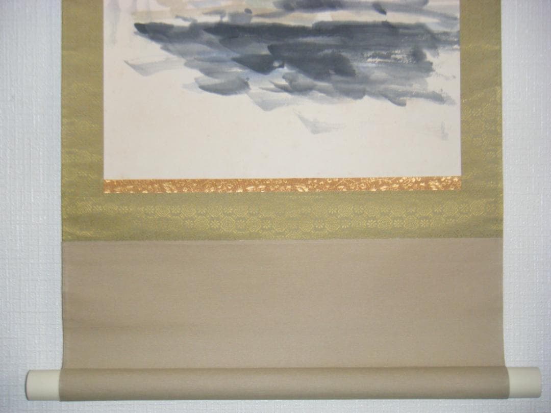 【真作】掛軸　鳥取敏　白鳥之図　逸品　G13