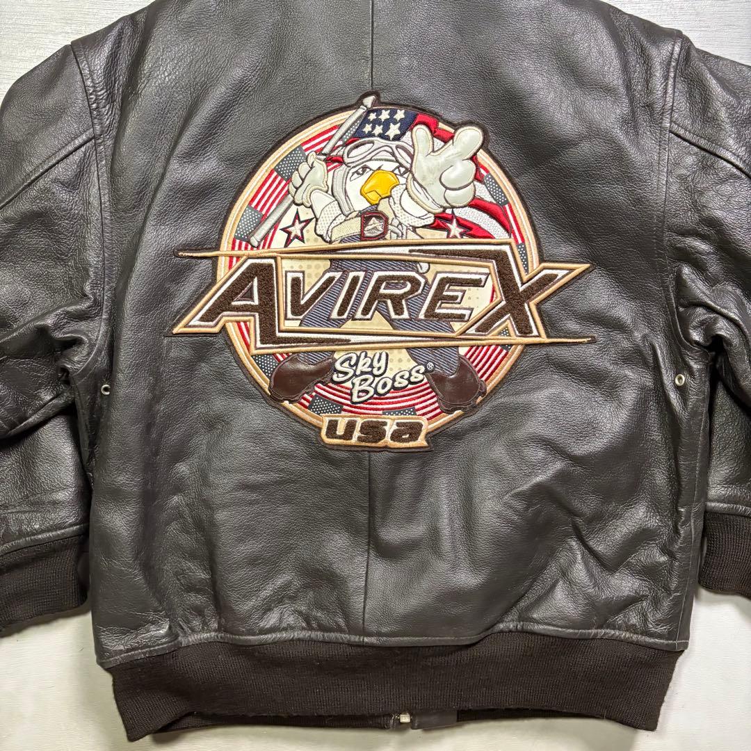 入手困難✨AVIREX レザージャケット　A-2 本革　ブルゾン　短丈　M