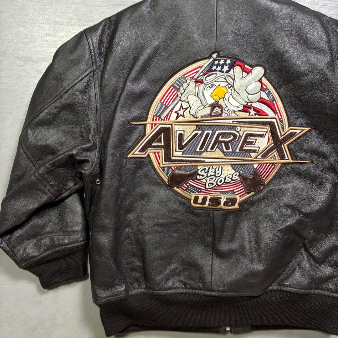 入手困難✨AVIREX レザージャケット　A-2 本革　ブルゾン　短丈　M