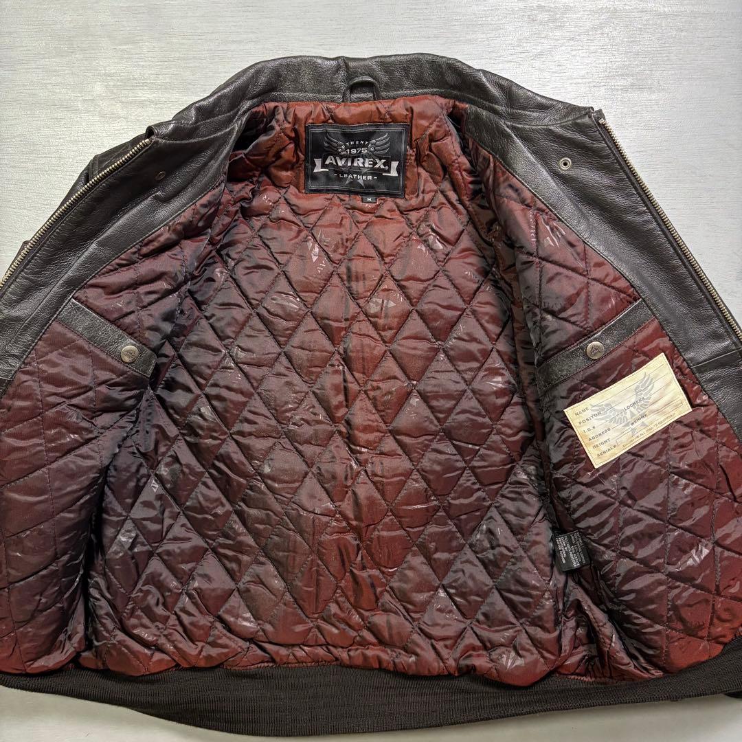入手困難✨AVIREX レザージャケット　A-2 本革　ブルゾン　短丈　M