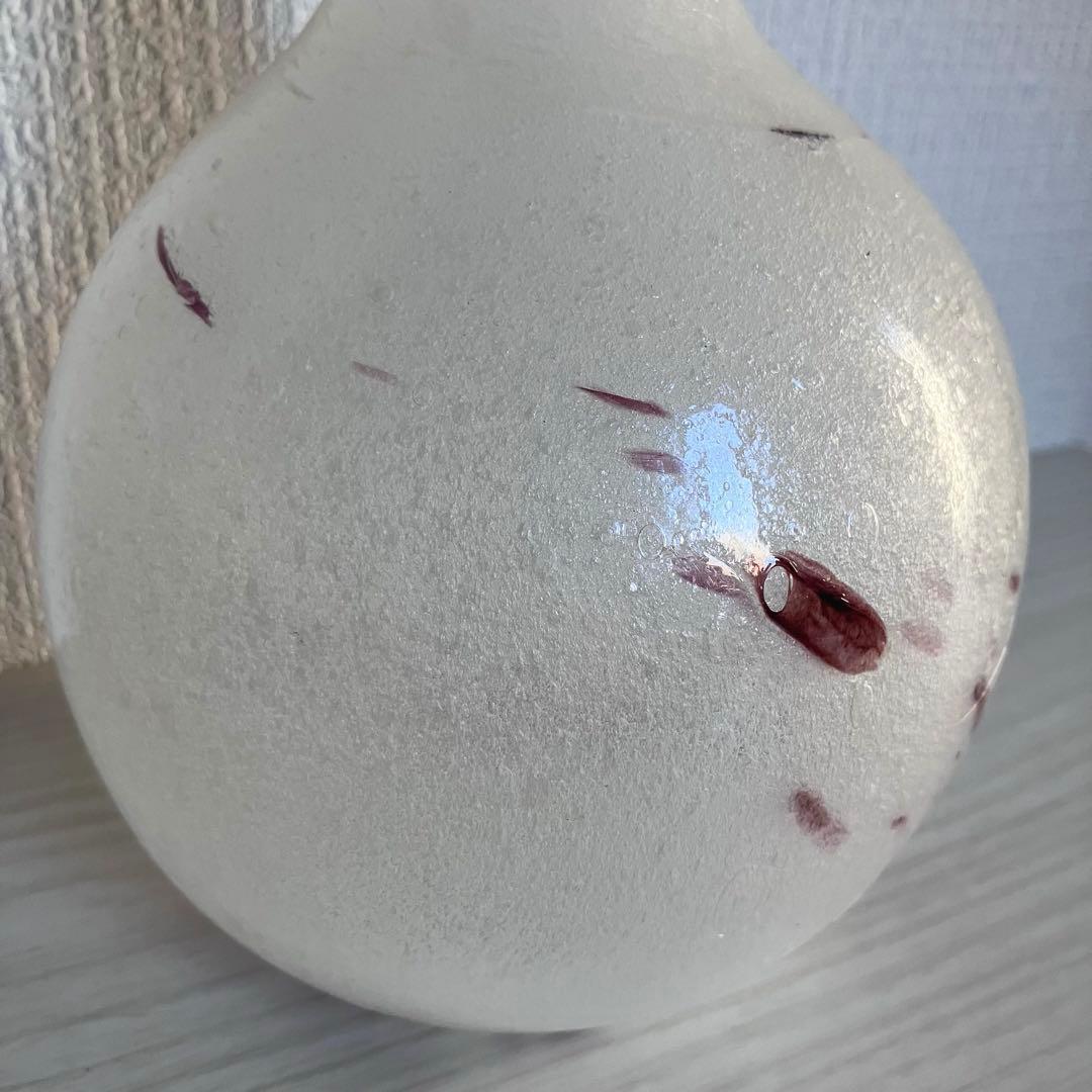 1【倉敷ガラス】小谷眞三 白一輪挿し