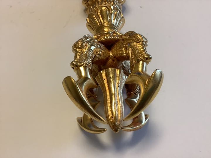 《 新品　1点物 》 24金張り　特大　仏教　五鈷杵　バジュラ　約23cm