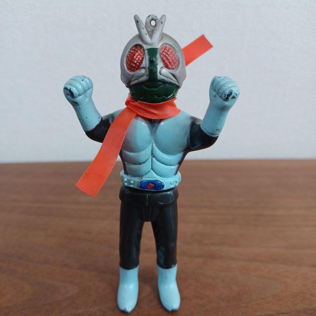 当時ものポピー製 仮面ライダー希少ソフビペンダントトップ（チェーン無）5点セット