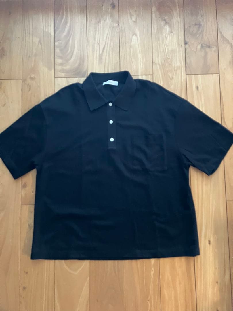 24SS ebure カノコ ポロシャツ 黒