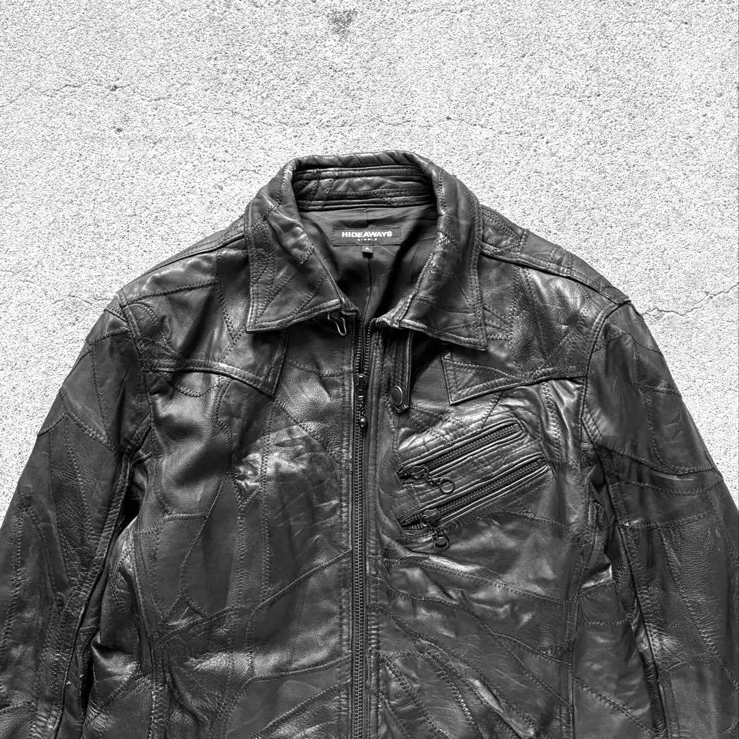 00's vintage ギミック　レザージャケット　アーカイブ　y2k