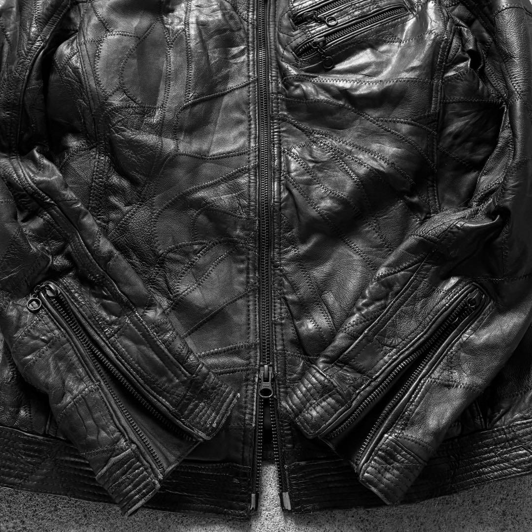 00's vintage ギミック　レザージャケット　アーカイブ　y2k