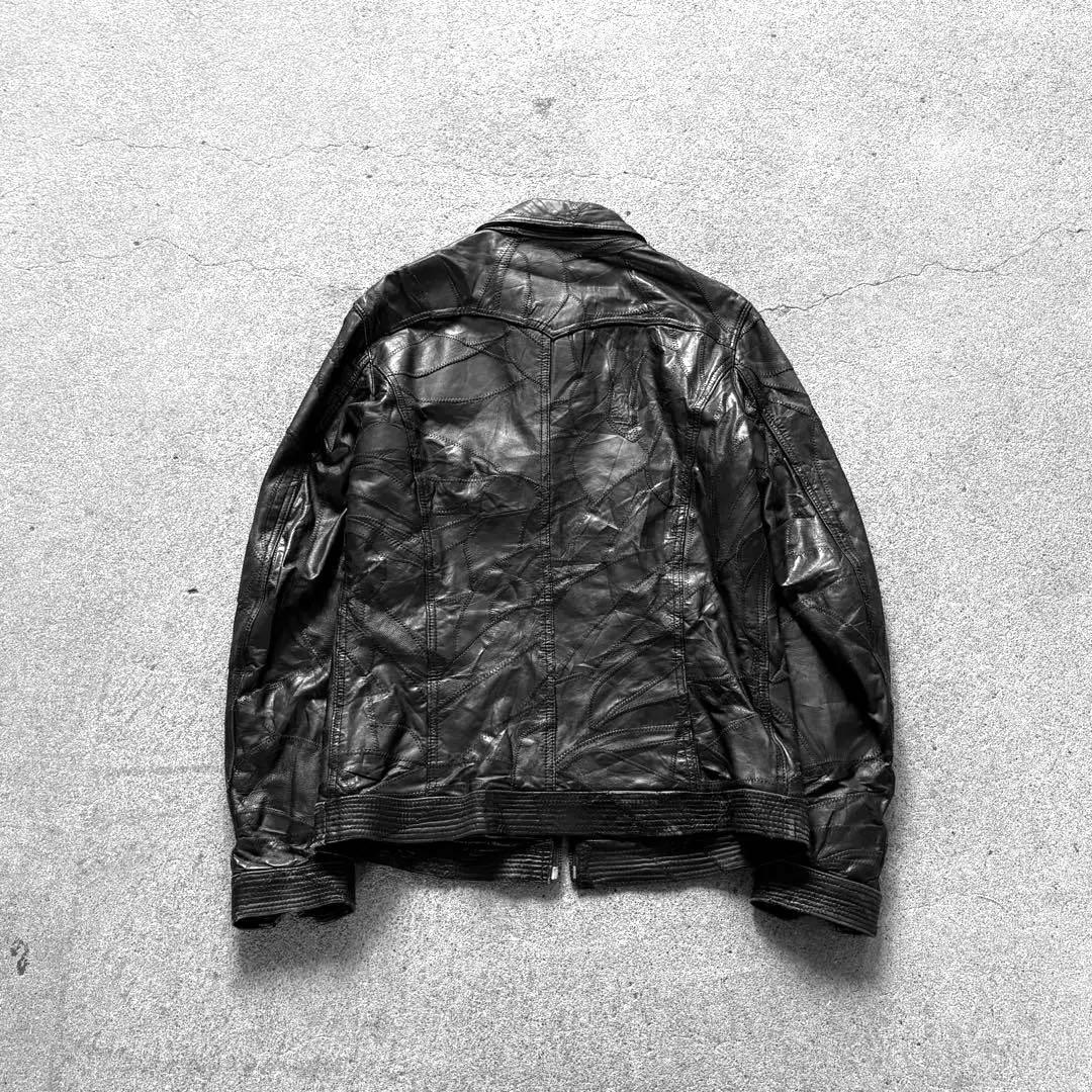 00's vintage ギミック　レザージャケット　アーカイブ　y2k