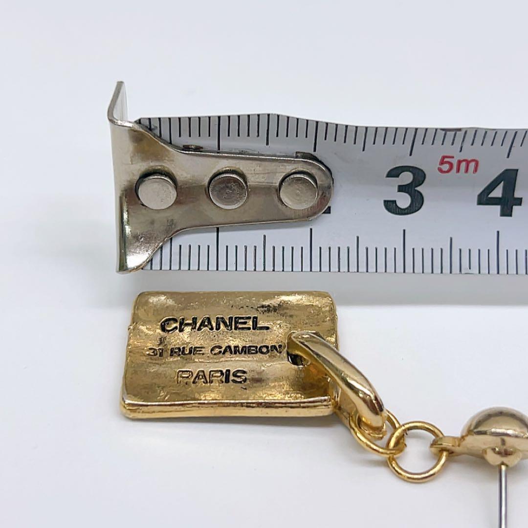 12AAM016 ヴィンテージ CHANEL シャネルロゴプレート ピアス