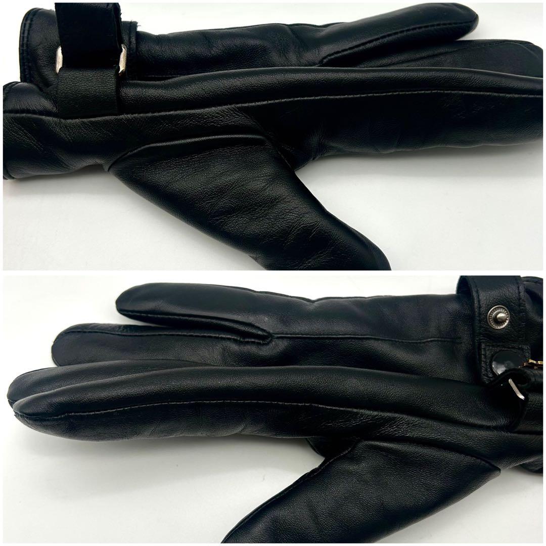 【希少・ヴィンテージ品】DIOR ディオール レザーグローブ 本革 ブラック
