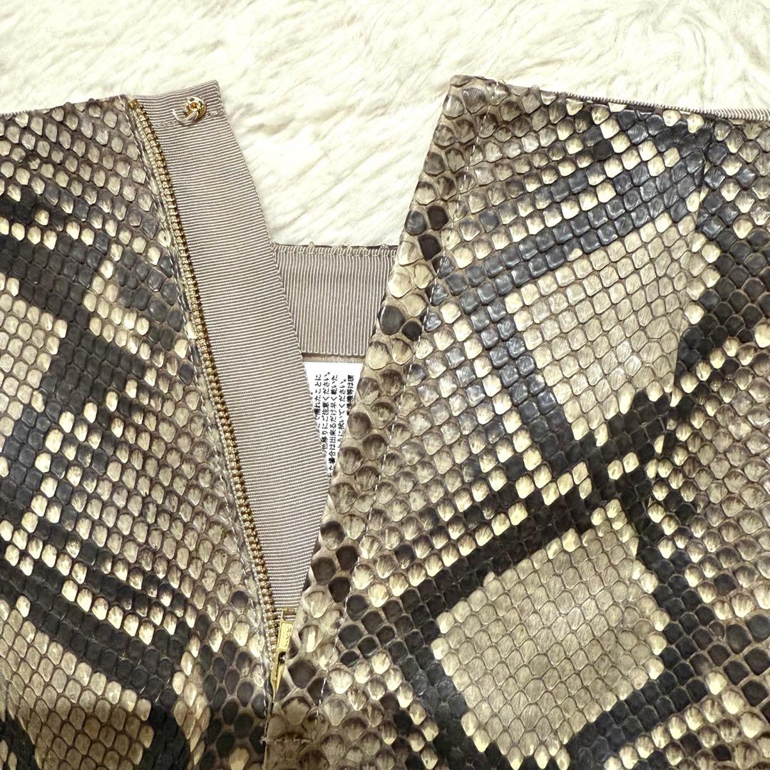 新品 Deuxieme Classe ヘビ革 パイソンレザー タイトスカート38