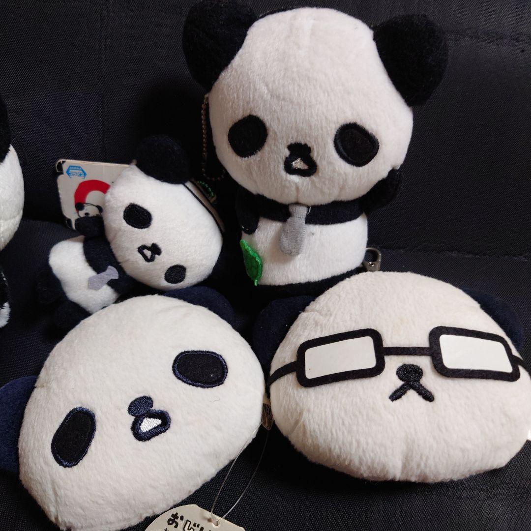 平成レトロ おじぱん おじさんなパンダ ぬいぐるみ リール付きフェイスポーチ
