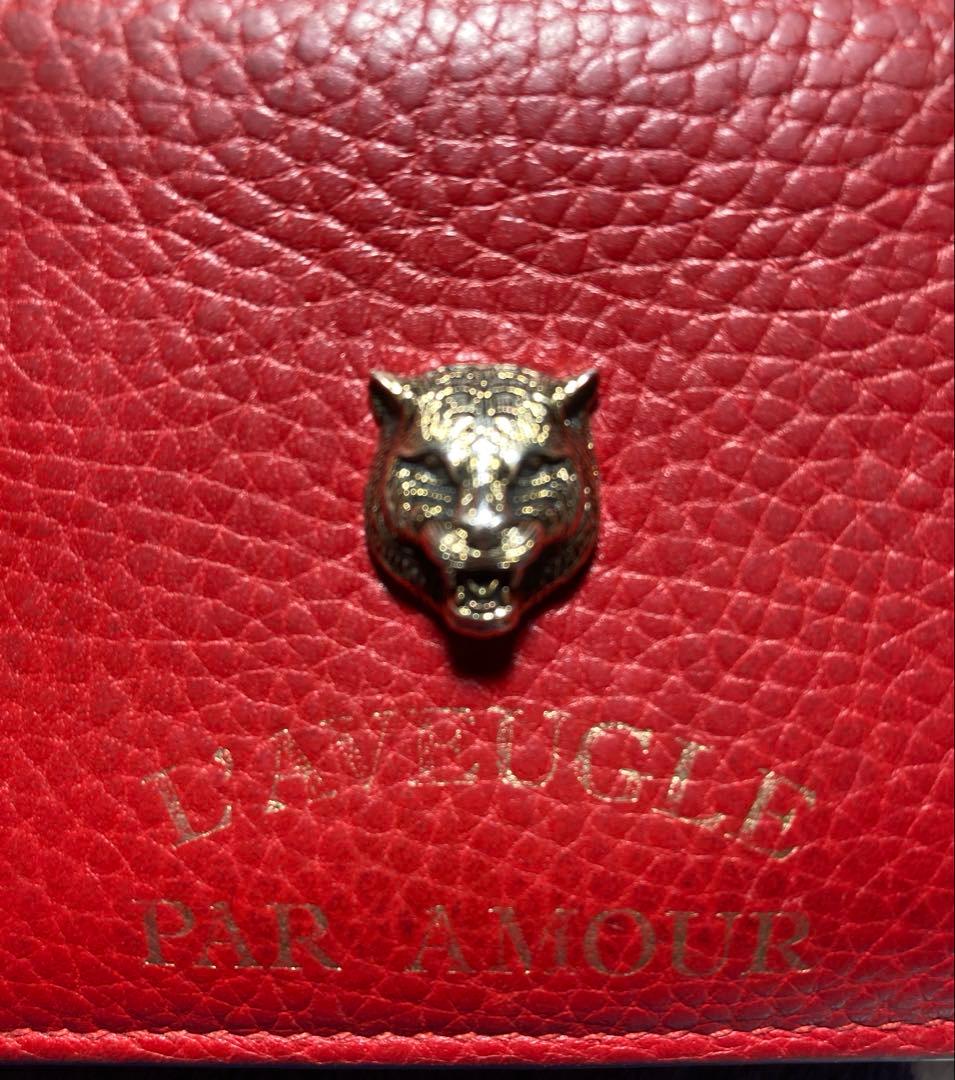 GUCCI アニマリエ　タイガー　赤　レアカラー 二つ折り財布　箱付き
