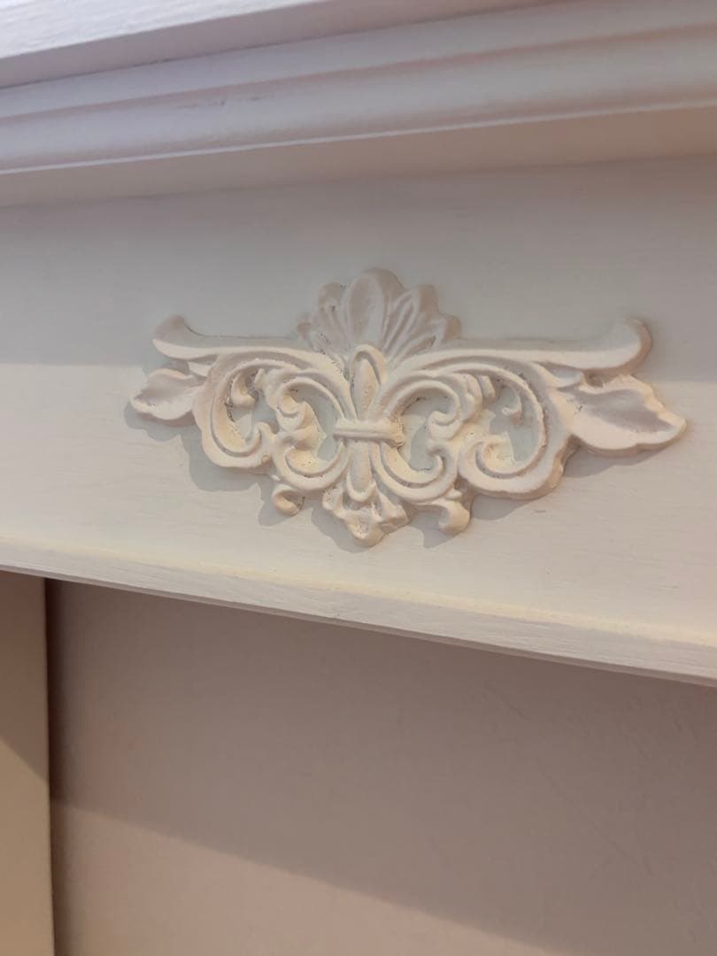 マントルピース ハンドメイド ホワイト インテリア　飾り棚 暖炉 リビング 家具