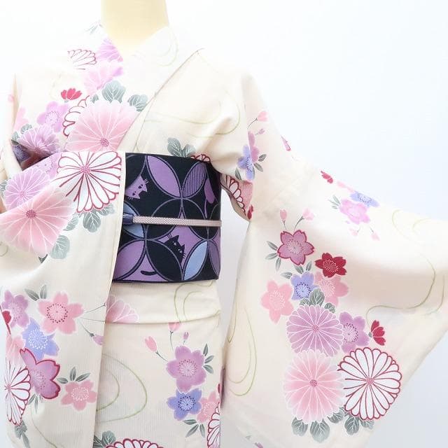 専用Y3039◆美品 洗える夏着物 hiromichi nakano 縦絽 浴衣