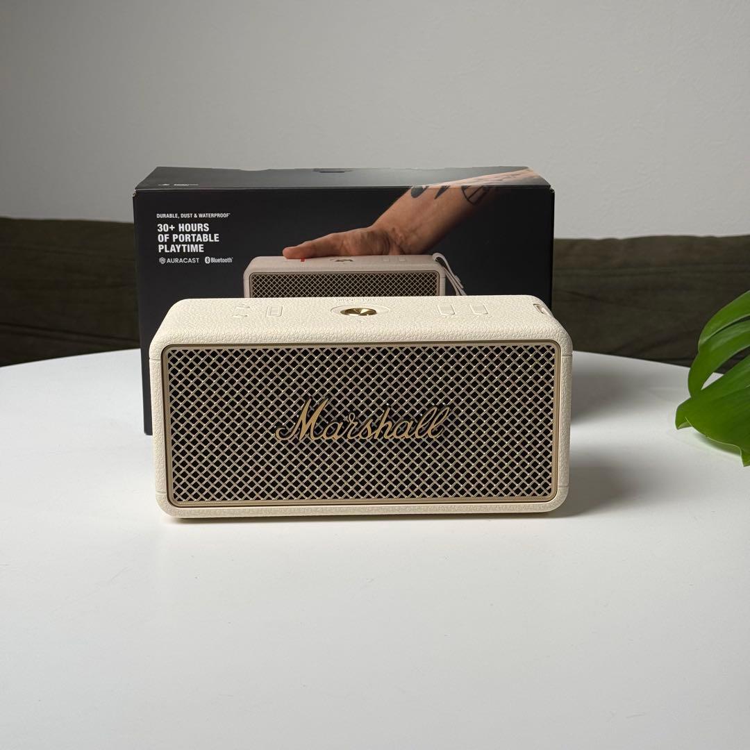 【ほぼ新品・延長保証付き】Marshall Middleton II クリーム色