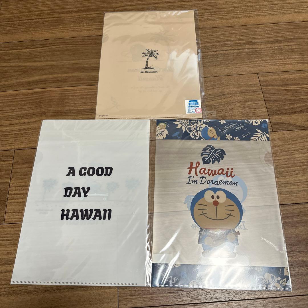 新品ドラえもん　スヌーピー　ハワイ　クリアファイル3個セット