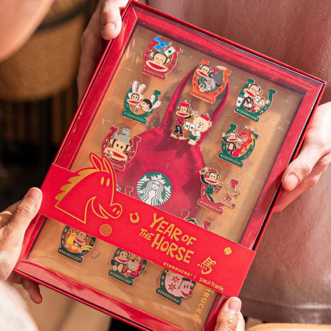 【マレーシア限定】スタバ×ポールフランク 十二支 コンプリート ピンバッジBOX