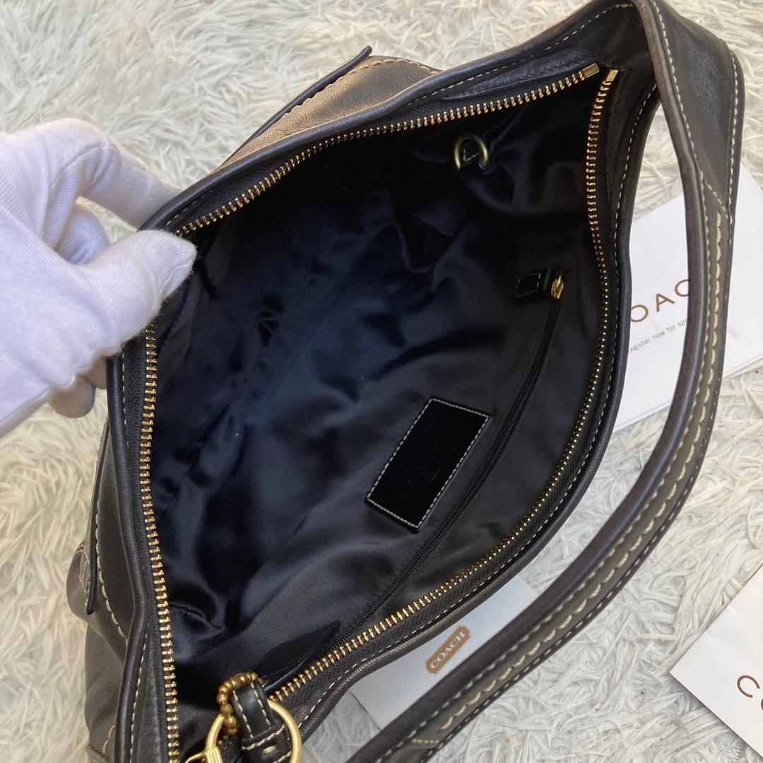 極美品 coach archive vintage old half moon