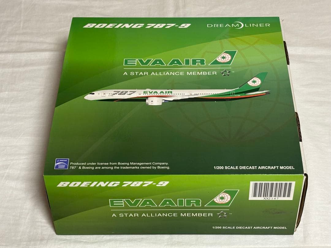 EVA AIR BOEING 787-9 1/200 ダイキャストモデル