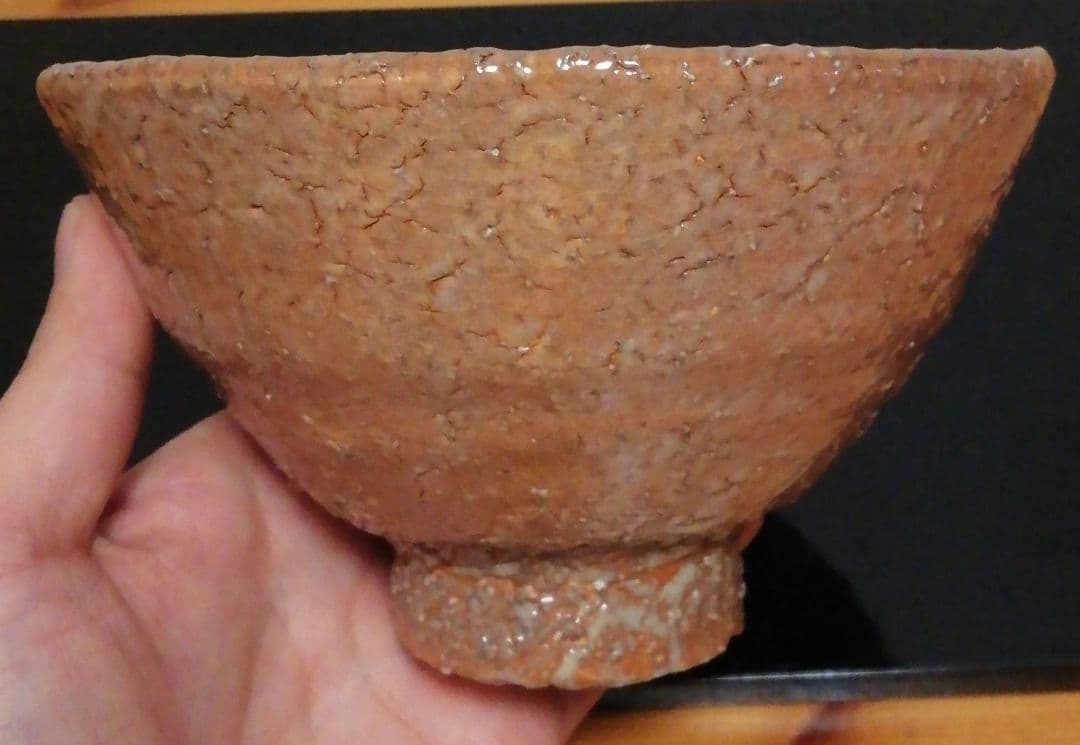 波多野善蔵作　萩焼　茶碗　共箱　共布　茶道具