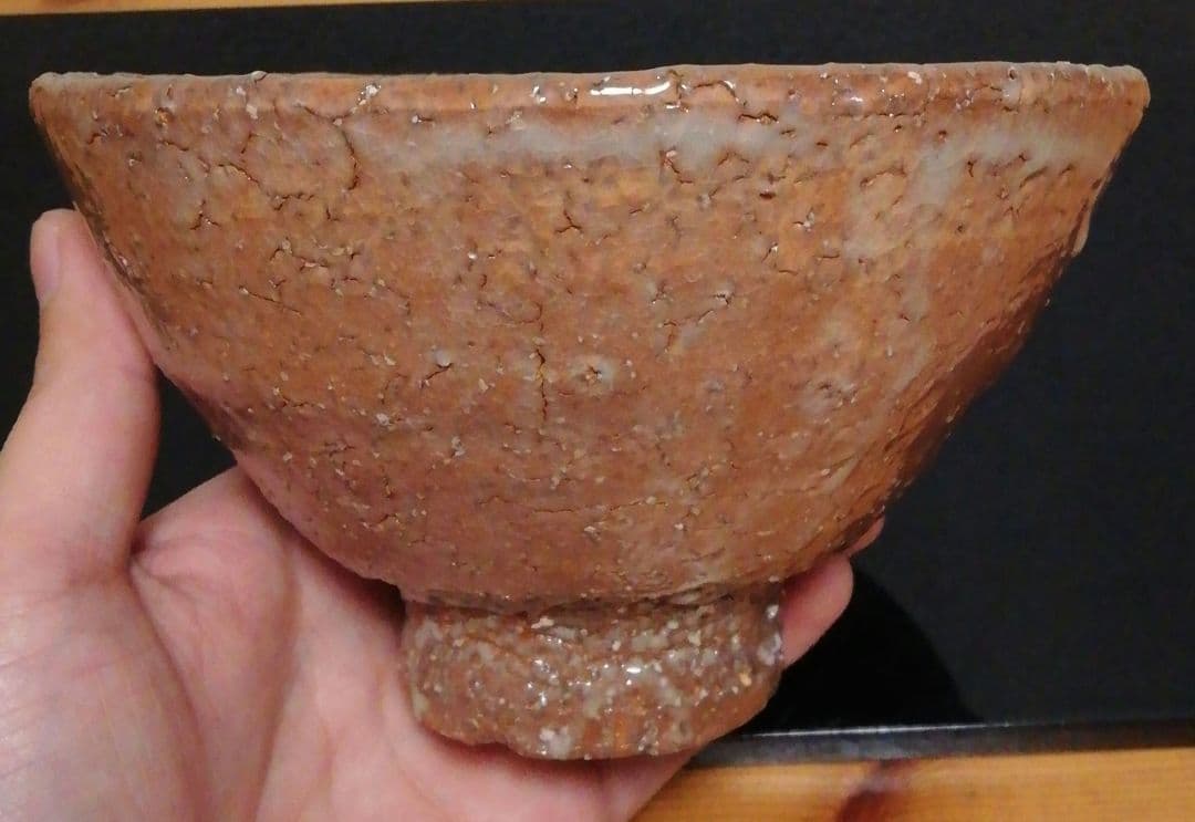 波多野善蔵作　萩焼　茶碗　共箱　共布　茶道具