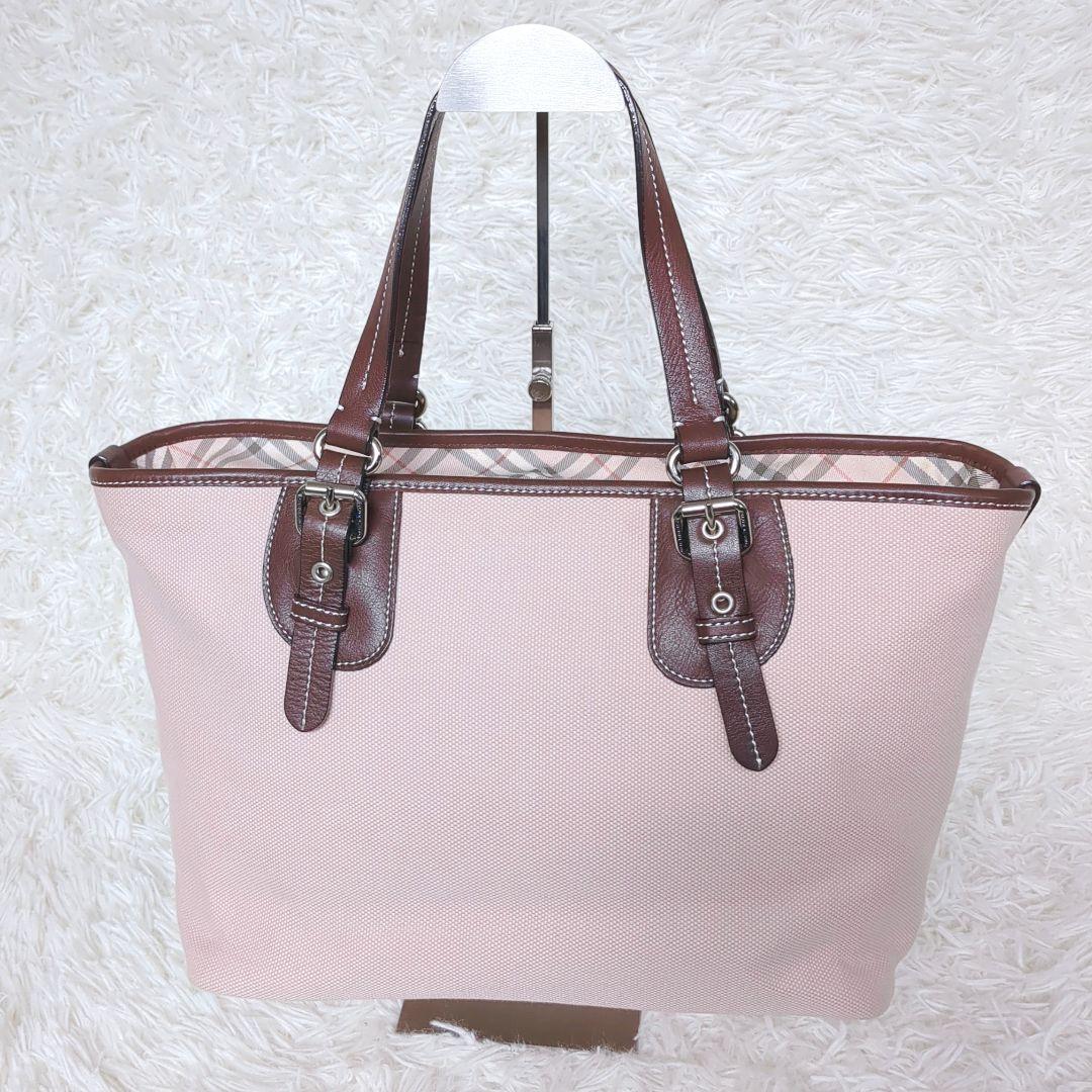 希少✨️BURBERRY　ノバチェックハンドバッグ トートバッグ 　ピンク