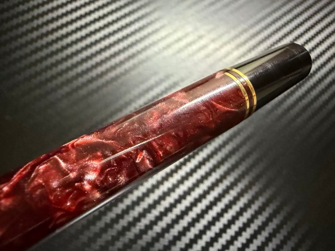 美品 パーカー デュオフォールド インターナショナル レッド XF 極細 万年筆