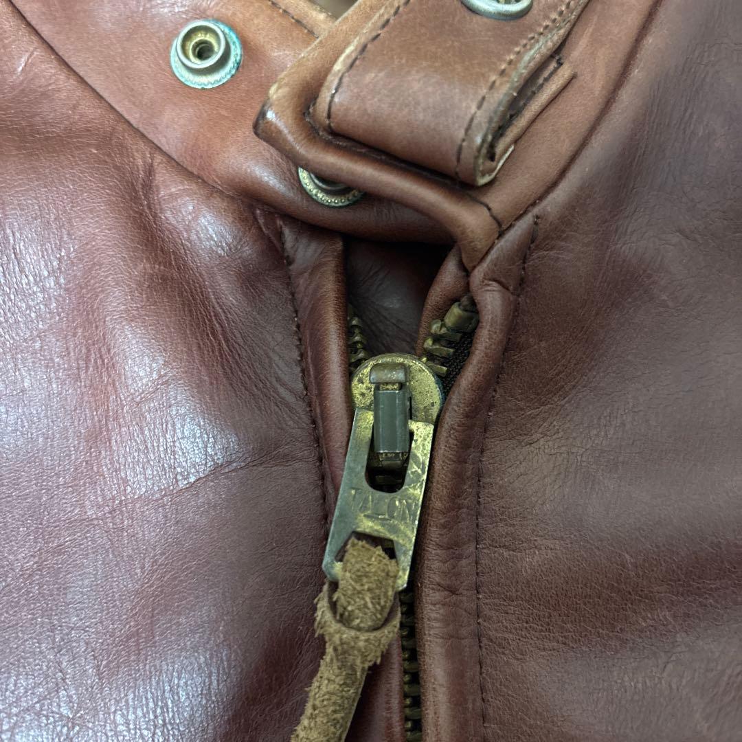 美品ステアハイド＆TALON 1970年代レプリカSQUADRONシングルレザー