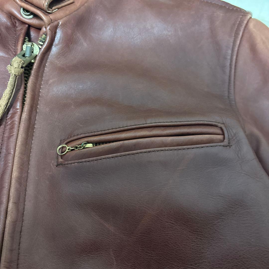 美品ステアハイド＆TALON 1970年代レプリカSQUADRONシングルレザー