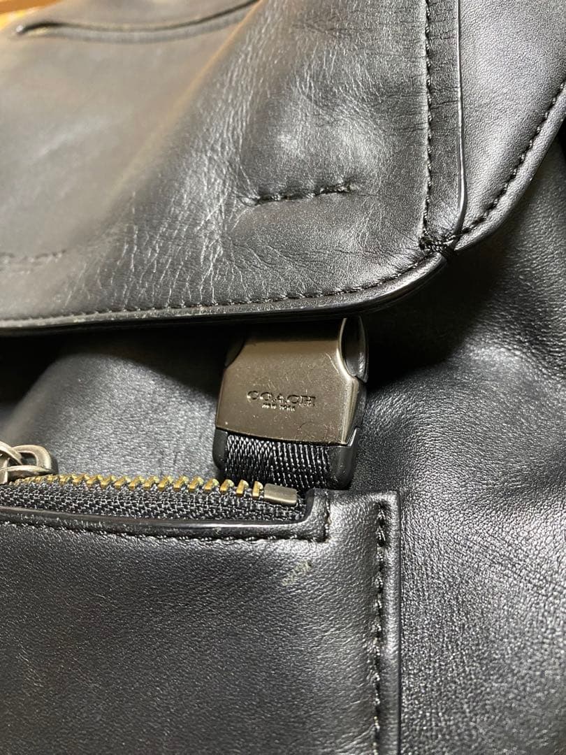 ポ*⭐様 COACH レザー ビジネスバッグ リュック ブラック