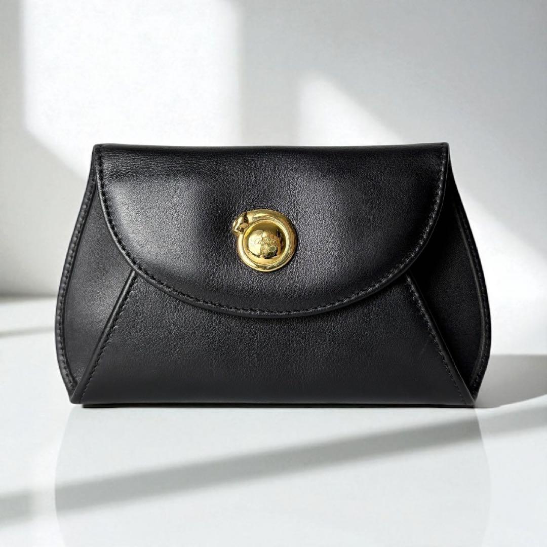 カルティエ パンテール ケース 小銭入れ ブラック レザー.