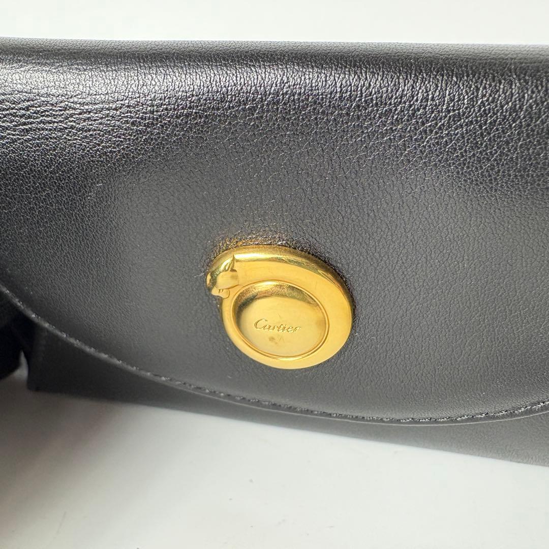 カルティエ パンテール ケース 小銭入れ ブラック レザー.