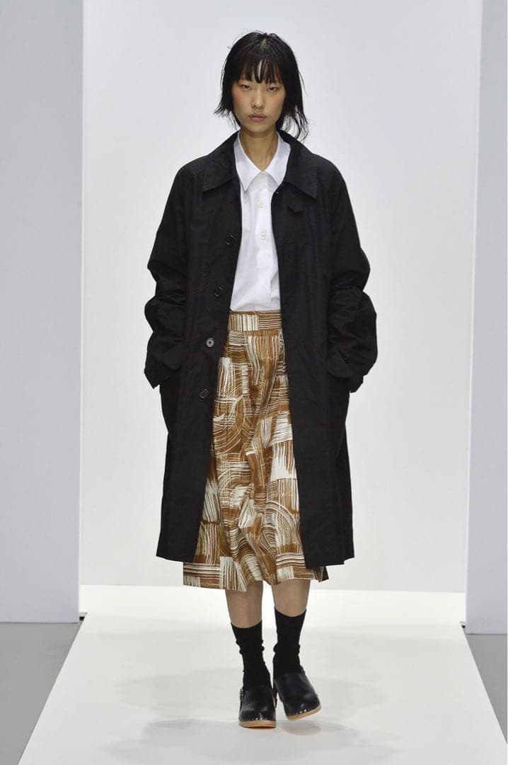 【新品】マーガレットハウエル ブラシペイントのプリントスカート