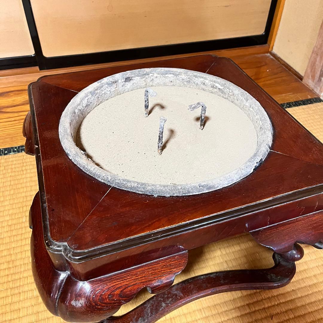 売切価格です！　ヴィンテージ　座敷用火鉢　木製　ねこ脚　四角形