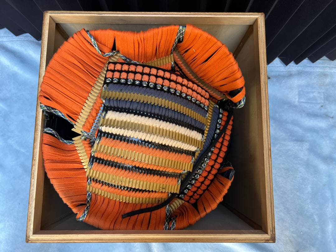 中古■黒胴当世素掛■ 赤 白 紺■甲冑■鎧■兜■時代■甲冑セット