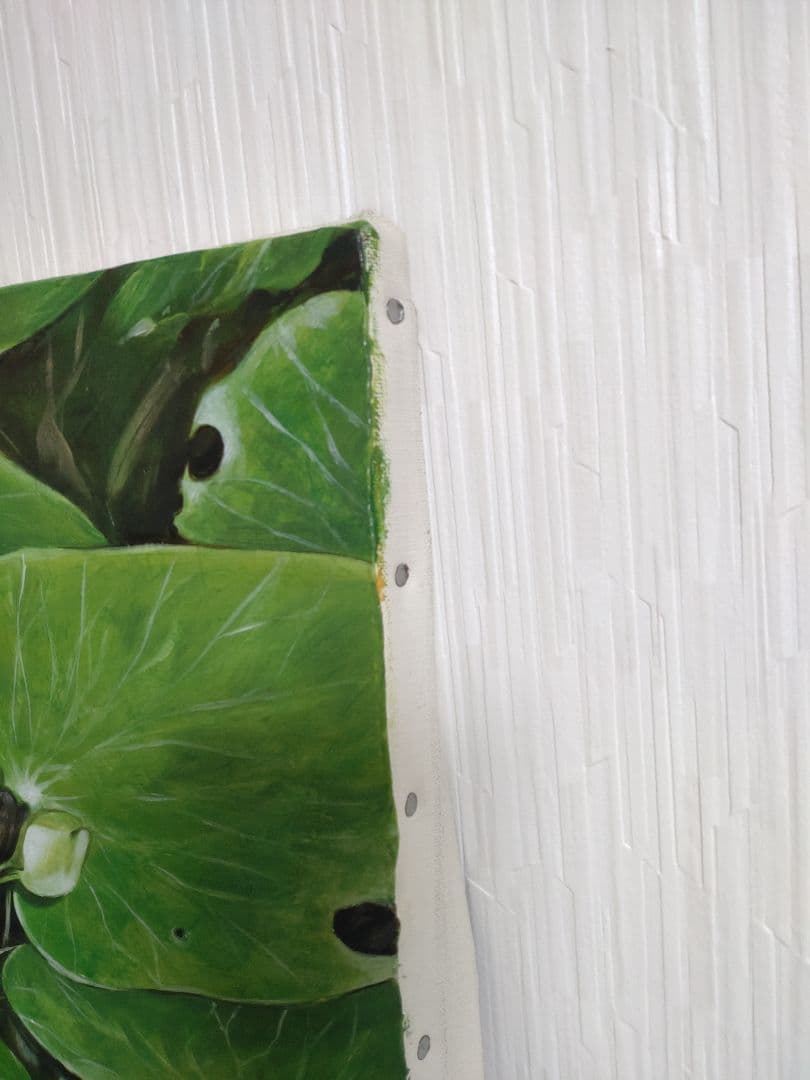 蛙の油絵【静かな一歩】1点物の原画◆作者サイン入り◆F4号キャンバス油絵