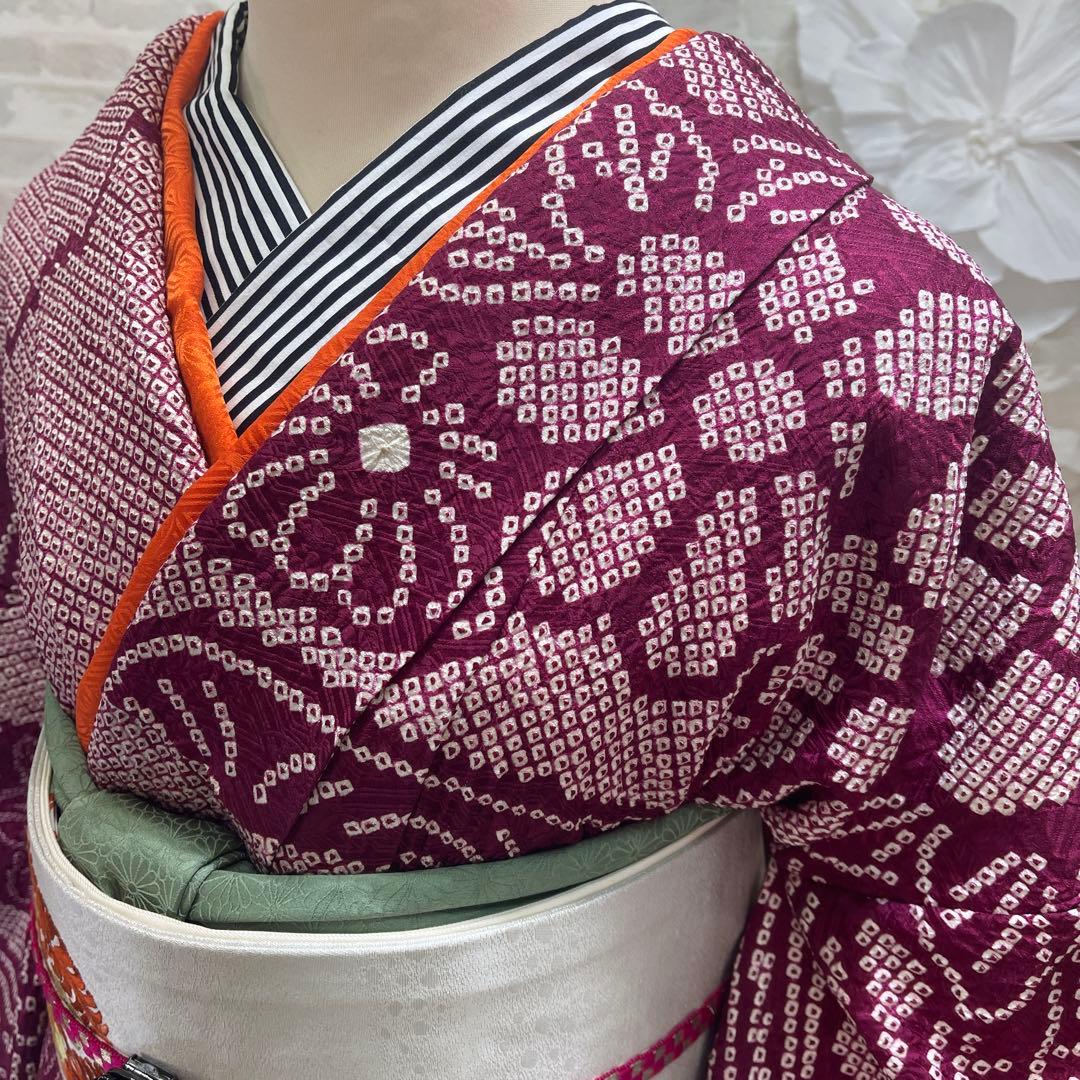 バターサンド大好き★絞り振袖★名古屋帯セット