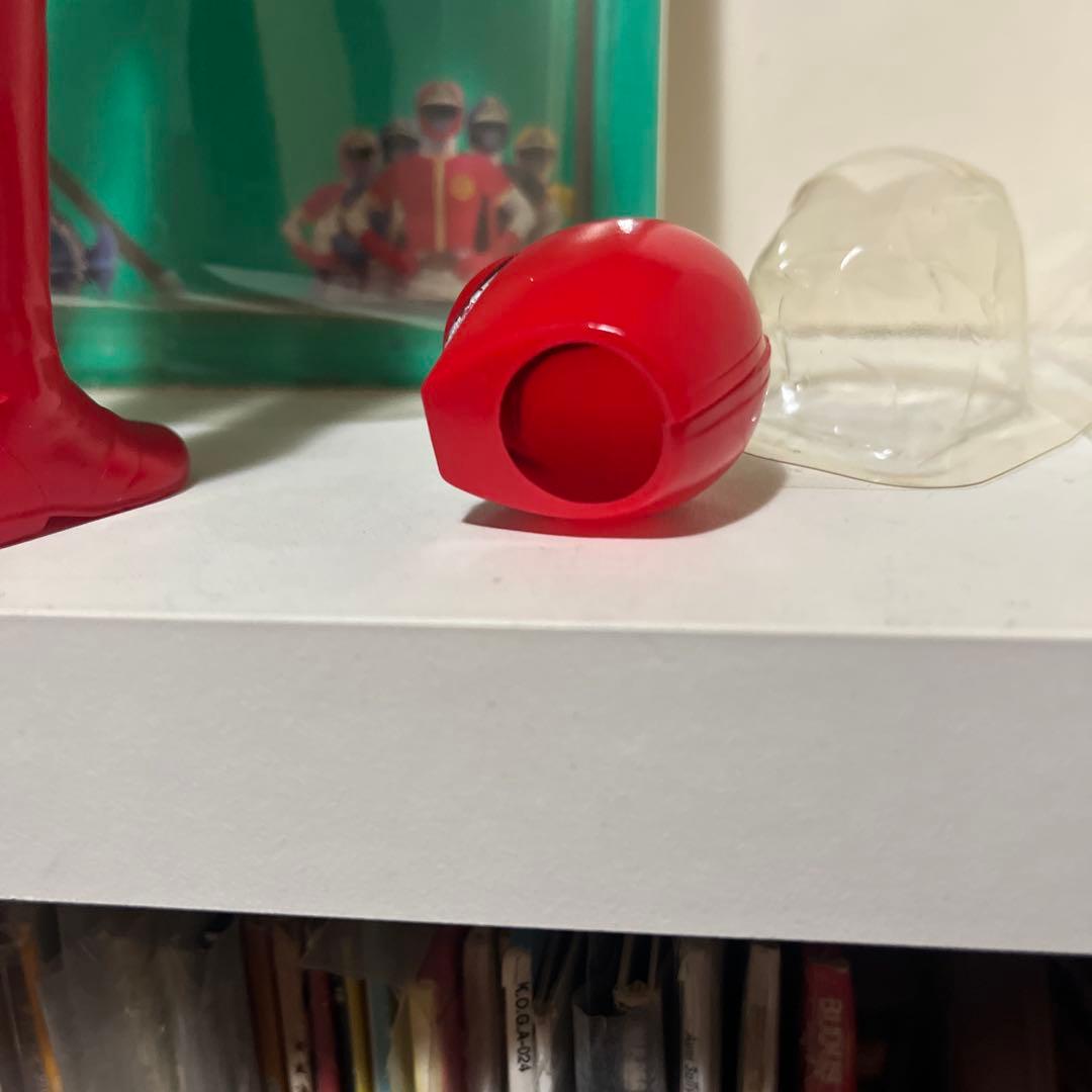 ポピー製 科学戦隊ダイナマン ダイナレッド 面取れ ソフビ フィギュア 当時物