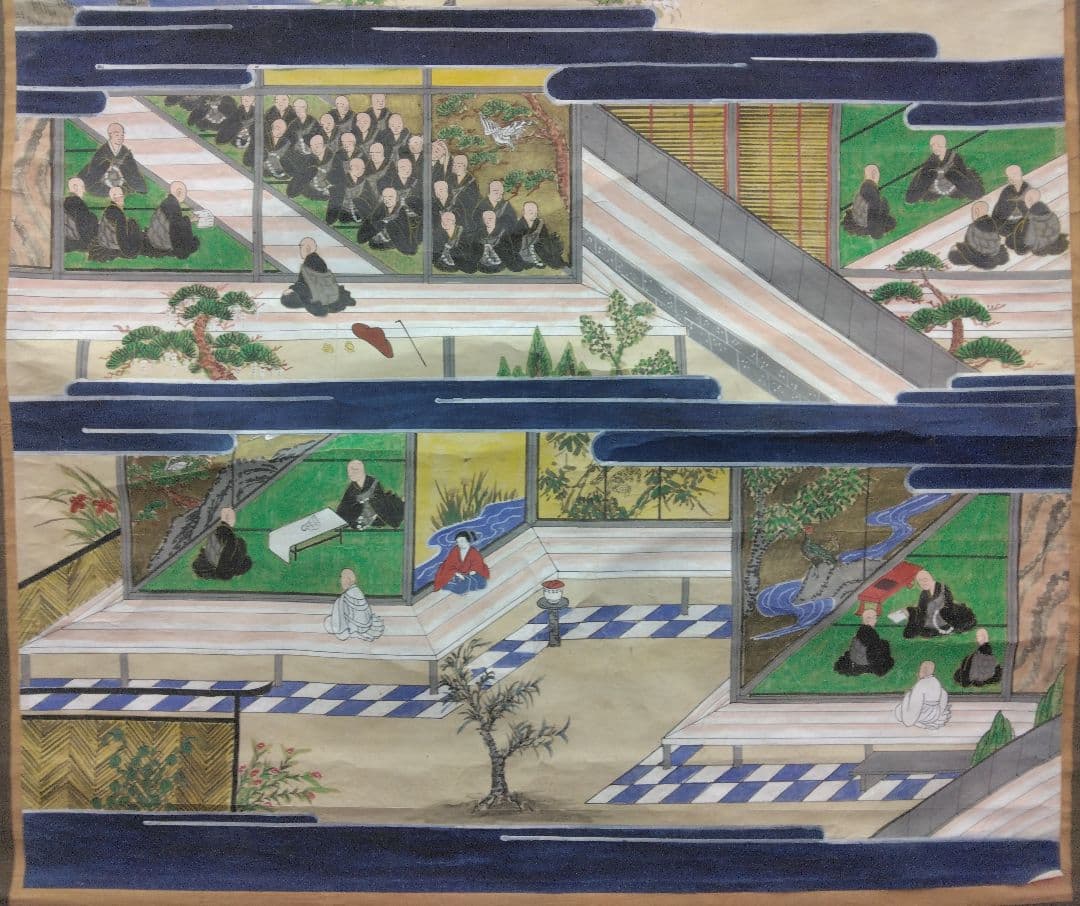 絵伝　親鸞聖人　紙本　２幅　掛軸