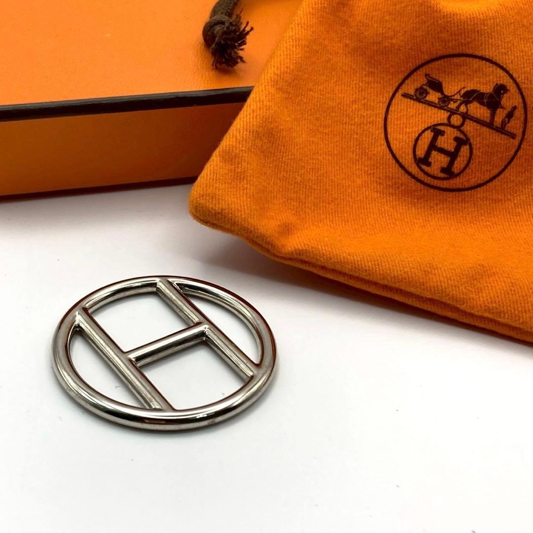 【極美品】エルメス　バックル　ペンダントトップ　チャーム　Hロゴ　ロゴ刻印