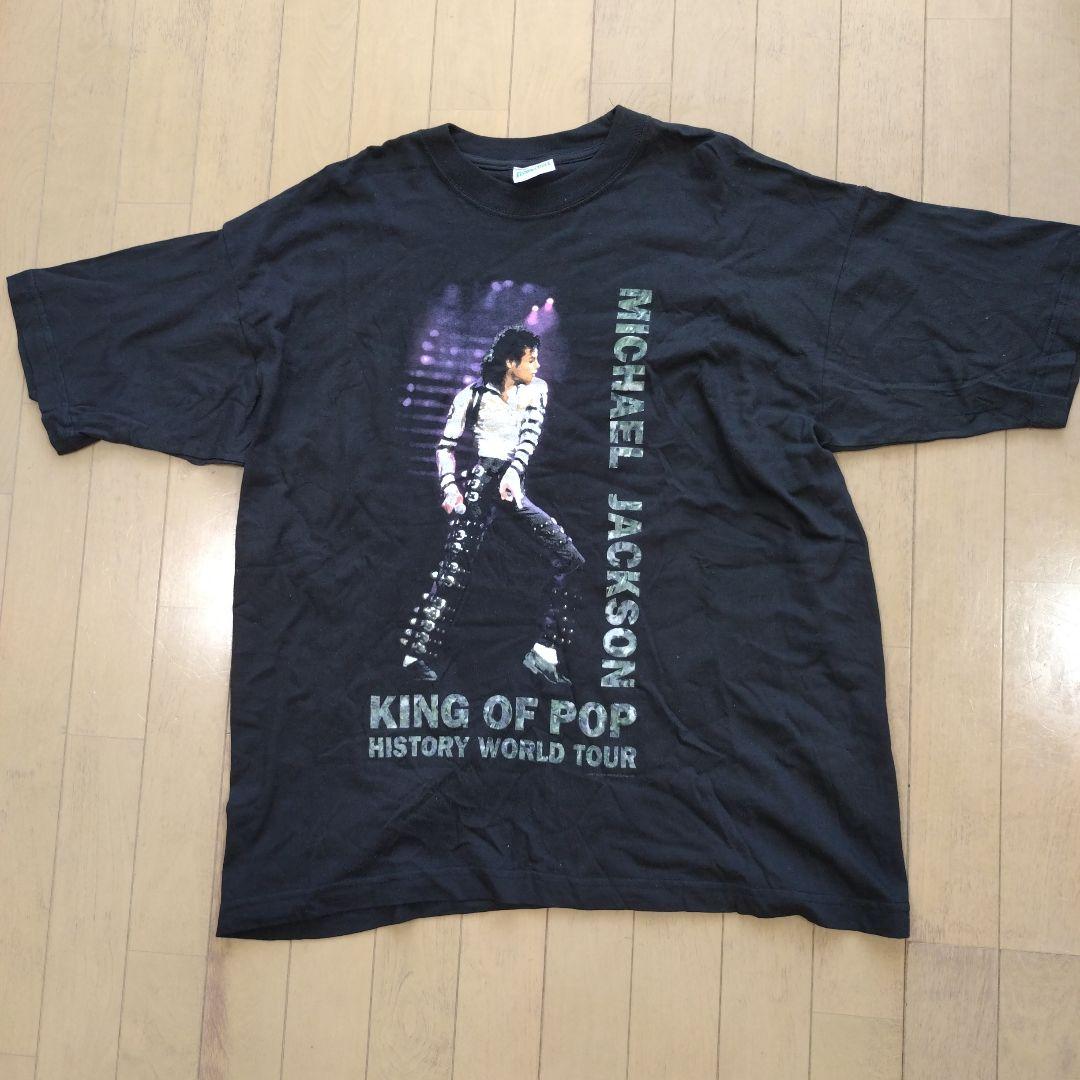 マイケル・ジャクソン　Tシャツ　黒　History　World　Tour　L