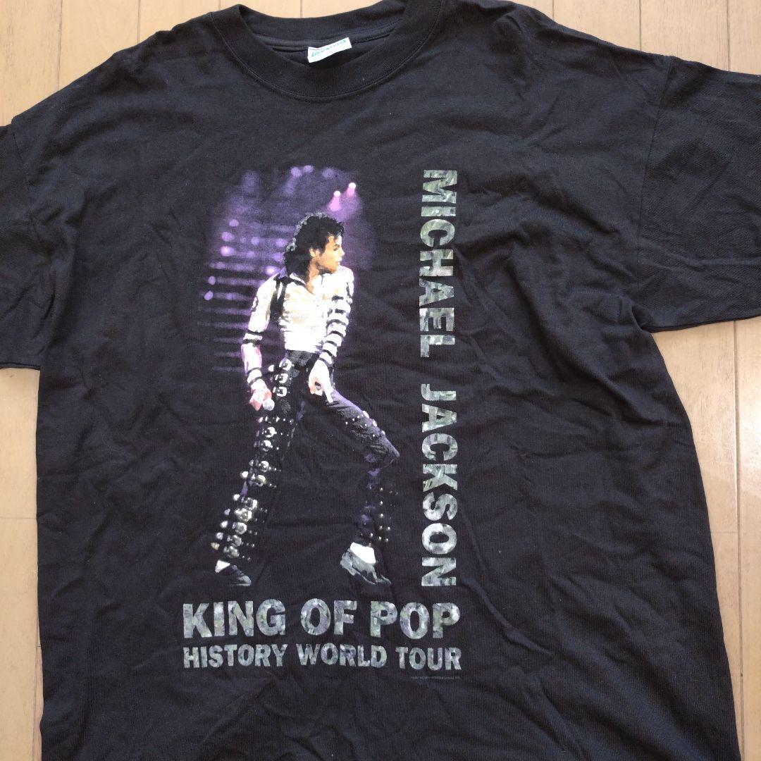 マイケル・ジャクソン　Tシャツ　黒　History　World　Tour　L
