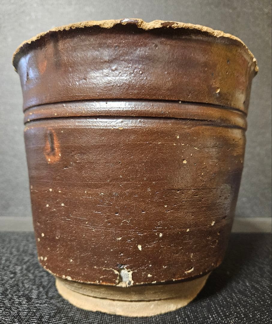 室町時代　古瀬戸　鉄釉　二重輪線文　鉢　甕　花入れ　古陶磁器　国分寺出土　六古窯