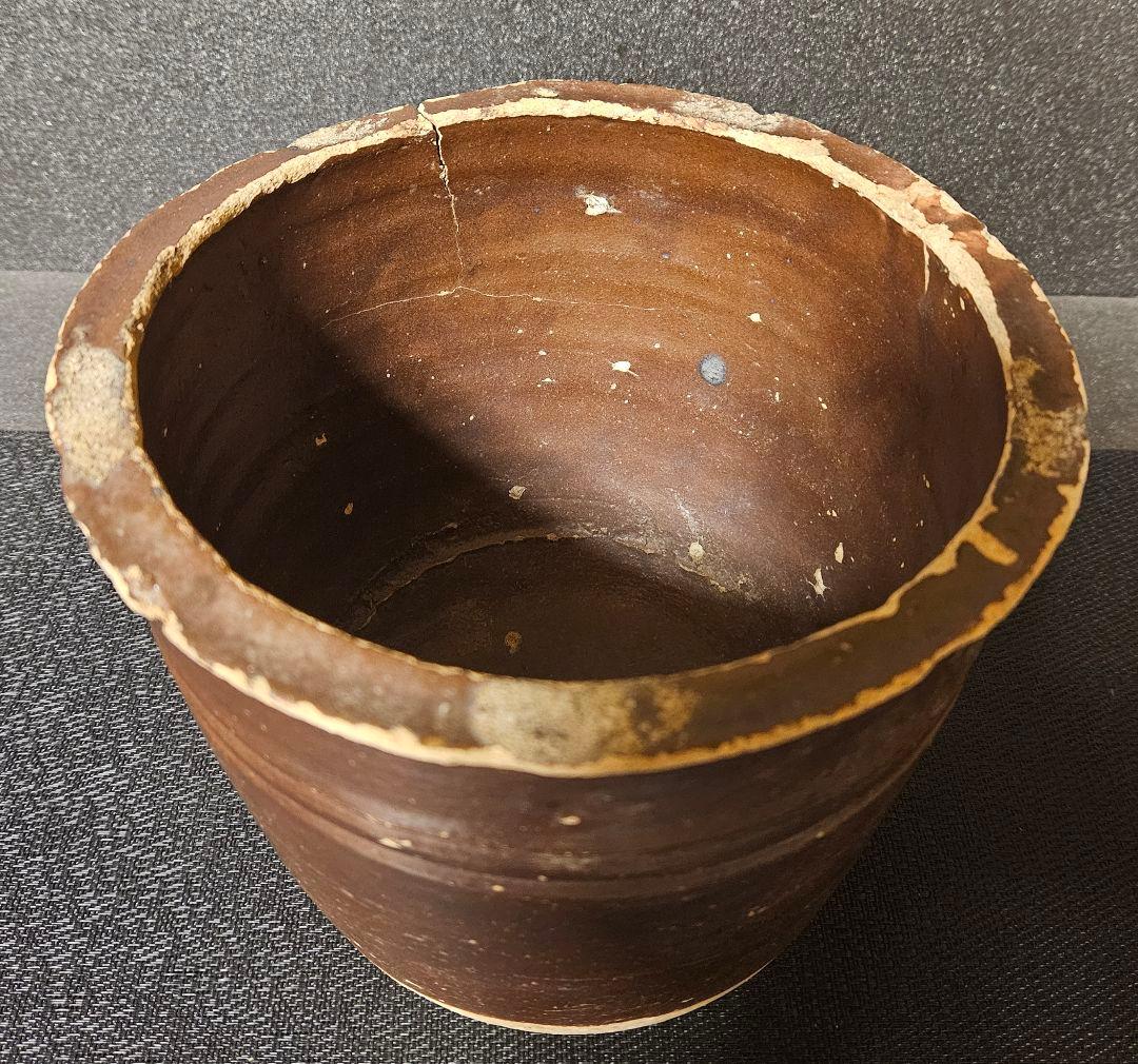 室町時代　古瀬戸　鉄釉　二重輪線文　鉢　甕　花入れ　古陶磁器　国分寺出土　六古窯
